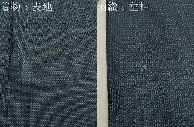 平和屋着物●男性 本場大島紬 アンサンブル 100亀甲 正絹 逸品 CAAX5734gh