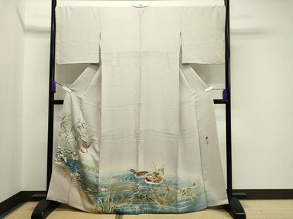 平和屋着物●豪華色留袖 作家物 鴛鴦笹花文 暈し染め 金彩 正絹 逸品 CAAX5745gh
