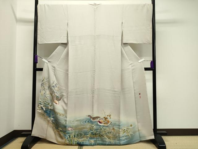 平和屋着物●豪華色留袖 作家物 鴛鴦笹花文 暈し染め 金彩 正絹 逸品 CAAX5745gh