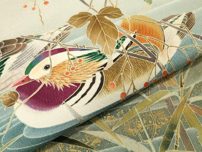 平和屋着物●豪華色留袖 作家物 鴛鴦笹花文 暈し染め 金彩 正絹 逸品 CAAX5745gh