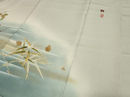 平和屋着物●豪華色留袖 作家物 鴛鴦笹花文 暈し染め 金彩 正絹 逸品 CAAX5745gh
