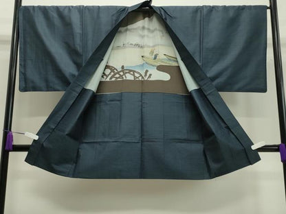 平和屋着物●男性 本場大島紬 アンサンブル 80亀甲 正絹 逸品 CAAX5747gh