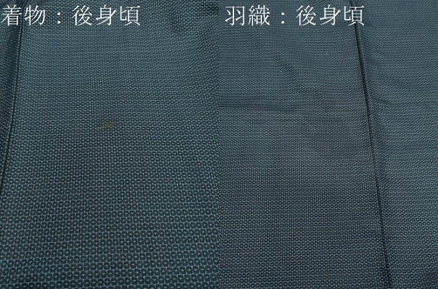 平和屋着物●男性 お召 アンサンブル 100亀甲 正絹 逸品 CAAX5751gh