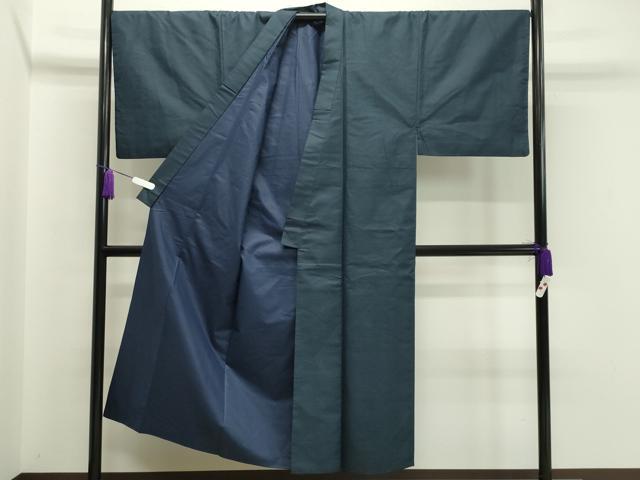平和屋着物●男性 お召 アンサンブル 100亀甲 正絹 逸品 CAAX5751gh