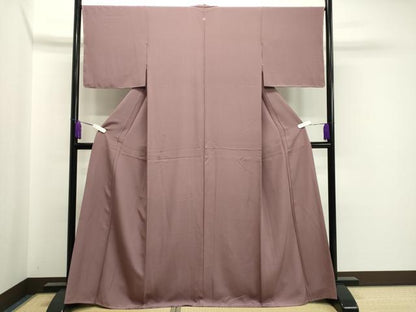 平和屋着物●上質な色無地　作家物　草木あしび染　鴇浅葱色　正絹　逸品　未使用　CAAX5762gh