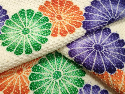 平和屋着物●上質な小紋　総絞り　舞花文　正絹　逸品　CAAX5769gh