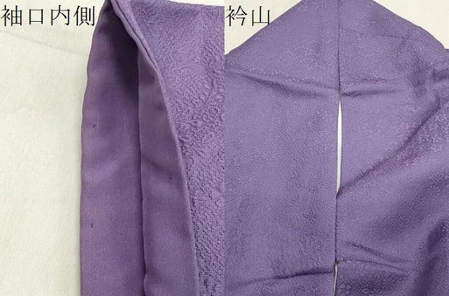 平和屋着物●上質な色無地　草花地紋　竜胆色　正絹　逸品　CAAX5771gh