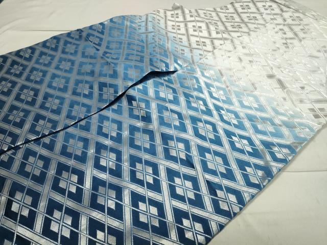 平和屋着物●男性　馬乗り袴　菱吉祥文　暈し染め　銀糸　CAAX5796gh