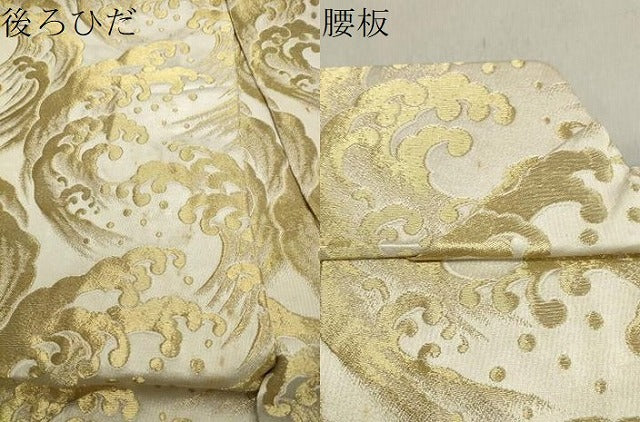平和屋着物●男性 馬乗り袴 総刺繍 立波文 金糸 CAAX5798gh