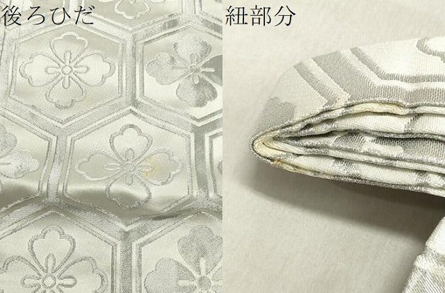 平和屋着物●男性 馬乗り袴 亀甲花菱文 銀糸 未使用 CAAX5799gh