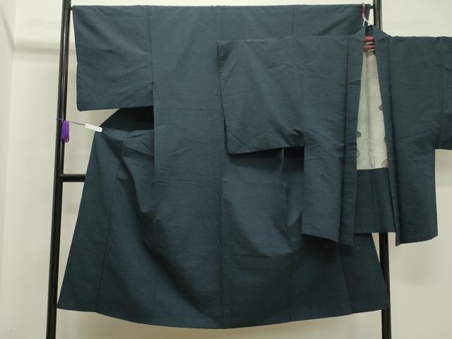 平和屋着物●男性 紬 アンサンブル 霞文 褐返色 正絹 逸品 CAAX5813gh