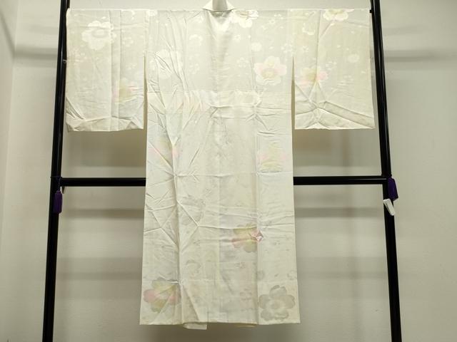 平和屋着物●長襦袢　無双仕立て　舞桜地紋　暈し染め　伊勢丹扱い　正絹　逸品　CAAX5819gh