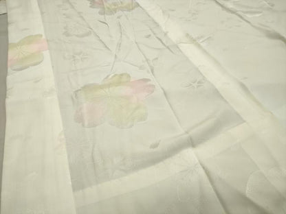 平和屋着物●長襦袢　無双仕立て　舞桜地紋　暈し染め　伊勢丹扱い　正絹　逸品　CAAX5819gh