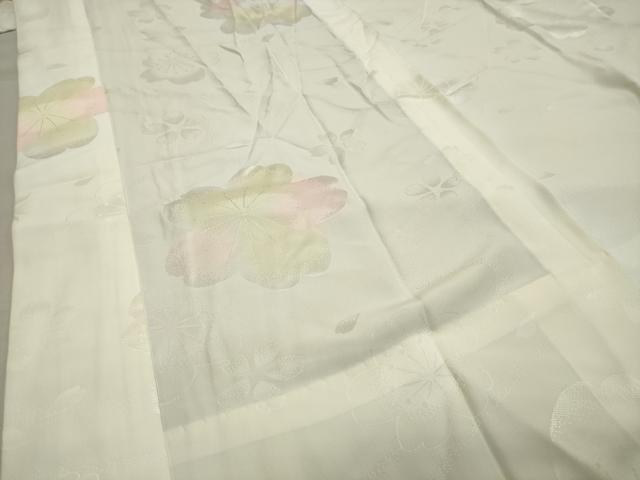 平和屋着物●長襦袢　無双仕立て　舞桜地紋　暈し染め　伊勢丹扱い　正絹　逸品　CAAX5819gh