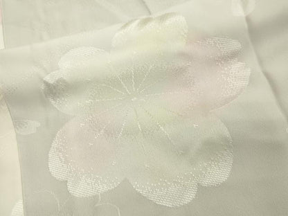平和屋着物●長襦袢　無双仕立て　舞桜地紋　暈し染め　伊勢丹扱い　正絹　逸品　CAAX5819gh