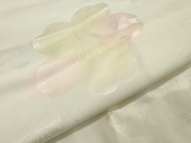 平和屋着物●長襦袢　無双仕立て　舞桜地紋　暈し染め　伊勢丹扱い　正絹　逸品　CAAX5819gh