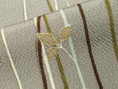 平和屋着物●訪問着 刺繍 草木文 金彩 鬼しぼ縮緬 正絹 逸品 CAAX5829gh