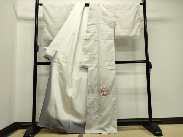 平和屋着物●訪問着 紬地 人物風景文 正絹 逸品 CAAX5832gh