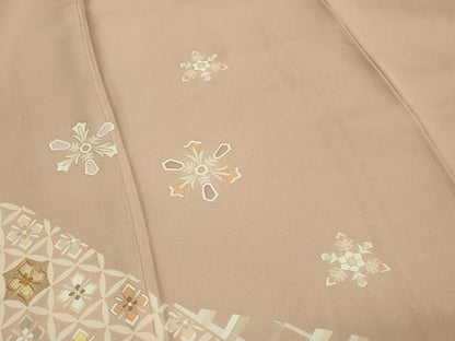 平和屋着物●訪問着　駒刺繍　舞花文　金彩　正絹　逸品　CAAX5833gh