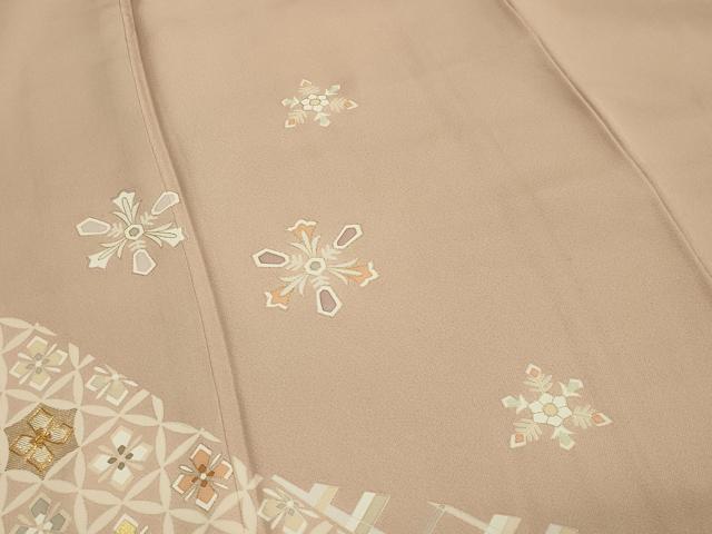 平和屋着物●訪問着　駒刺繍　舞花文　金彩　正絹　逸品　CAAX5833gh