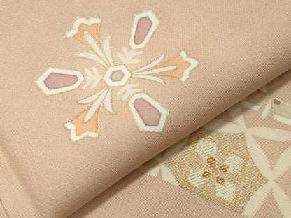 平和屋着物●訪問着　駒刺繍　舞花文　金彩　正絹　逸品　CAAX5833gh