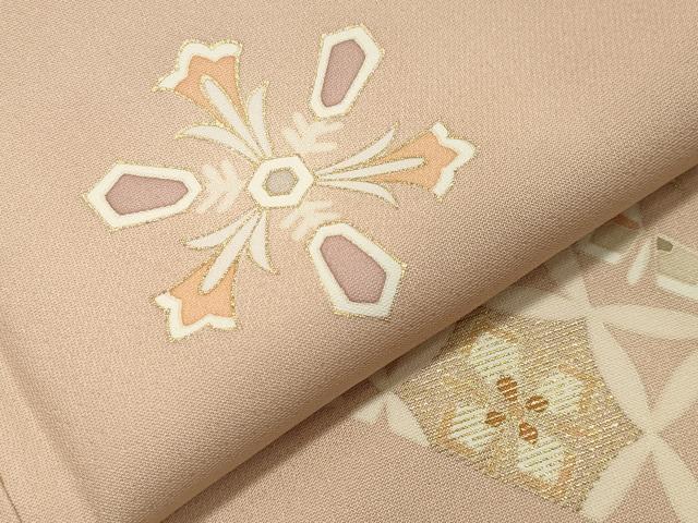 平和屋着物●訪問着　駒刺繍　舞花文　金彩　正絹　逸品　CAAX5833gh