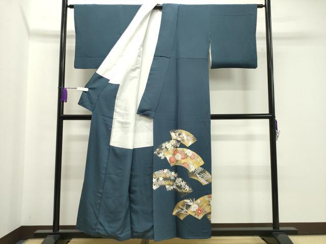 平和屋着物●豪華色留袖 作家物 刺繍 地紙重ね花文 金彩 正絹 逸品 CAAX5835gh