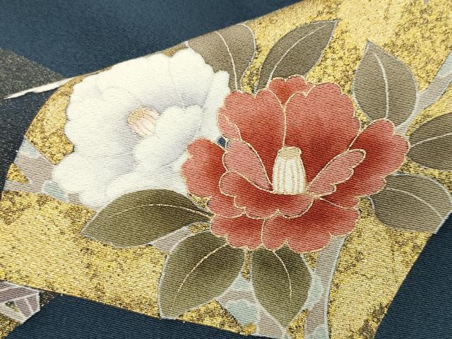平和屋着物●豪華色留袖 作家物 刺繍 地紙重ね花文 金彩 正絹 逸品 CAAX5835gh