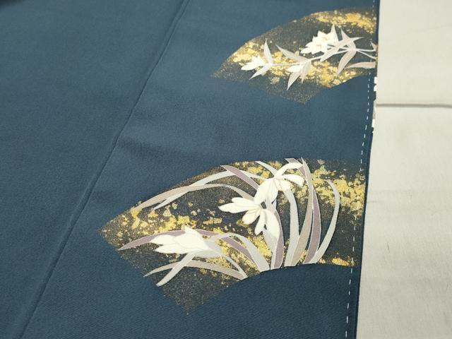 平和屋着物●豪華色留袖 作家物 刺繍 地紙重ね花文 金彩 正絹 逸品 CAAX5835gh