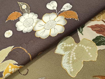 平和屋着物●ファッションデザイナー 花井幸子　色留袖　駒刺繍　辻が花　暈し染め　金彩　正絹　逸品　CAAX5838gh