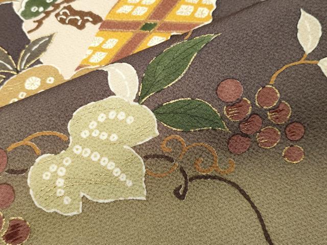 平和屋着物●ファッションデザイナー 花井幸子　色留袖　駒刺繍　辻が花　暈し染め　金彩　正絹　逸品　CAAX5838gh