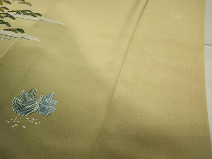 平和屋着物●豪華色留袖　友禅　作家物　人物風景文　暈し染め　正絹　逸品　CAAX5846gh
