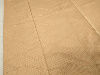 平和屋着物●上質な色無地　吉祥地紋　杏色　正絹　逸品　未使用　CAAX5848gh