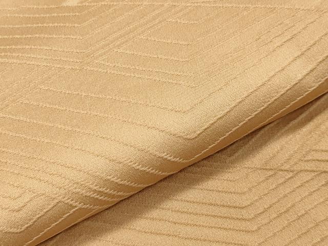 平和屋着物●上質な色無地　吉祥地紋　杏色　正絹　逸品　未使用　CAAX5848gh