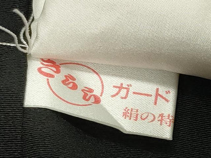 平和屋着物●豪華黒留袖　駒刺繍　立波飛鶴花文　暈し染め　金銀彩　正絹　逸品　CAAX5855gh