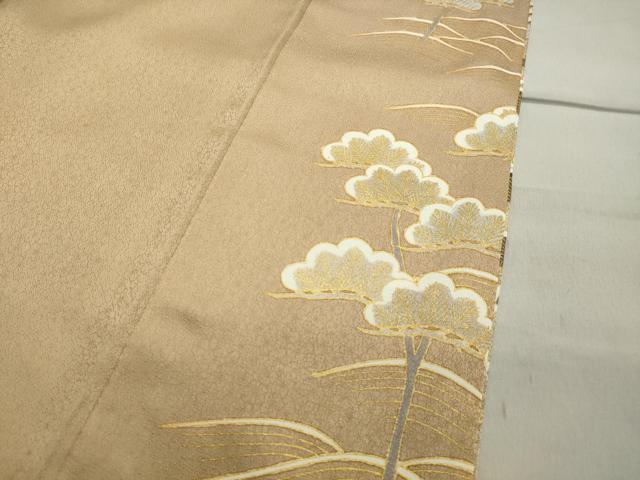 平和屋着物●訪問着 駒刺繍 渡り橋松花文 金彩 正絹 逸品 未使用 CAAX5866gh
