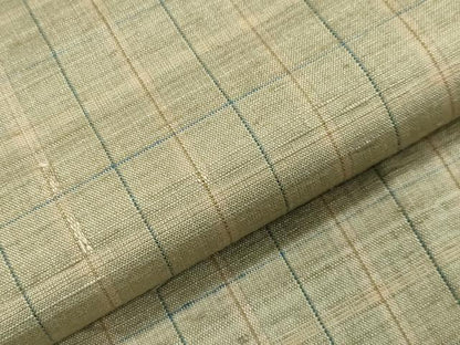 平和屋着物●上質な紬 格子柄 正絹 逸品 CAAX5878gh