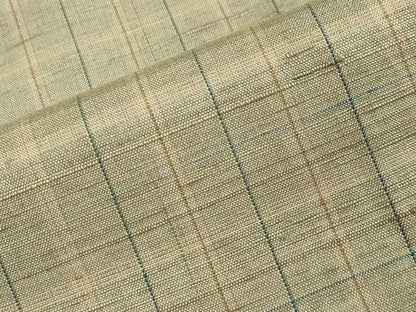 平和屋着物●上質な紬 格子柄 正絹 逸品 CAAX5878gh