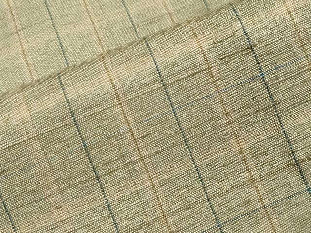 平和屋着物●上質な紬 格子柄 正絹 逸品 CAAX5878gh