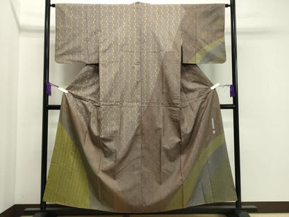 平和屋着物●訪問着　本場染大島紬　作家物　鳳凰花吉祥文　金彩　正絹　逸品　CAAX5879gh