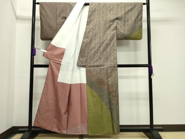 平和屋着物●訪問着　本場染大島紬　作家物　鳳凰花吉祥文　金彩　正絹　逸品　CAAX5879gh