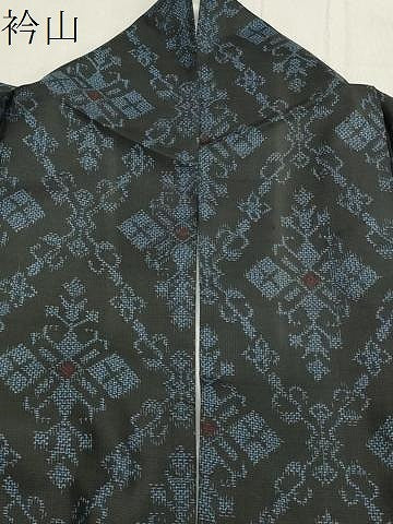 平和屋着物●本場村山大島紬　菱吉祥花文　三越扱い　正絹　逸品　CAAX5883gh