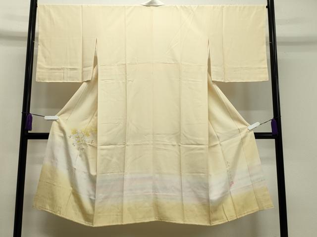 平和屋着物●長襦袢　袷　作家物　舞桜文　暈し染め　さが美扱い　正絹　逸品　未使用　CAAX5901gh