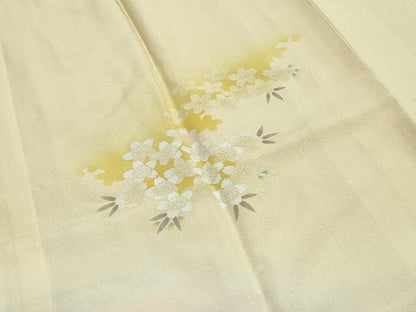 平和屋着物●長襦袢　袷　作家物　舞桜文　暈し染め　さが美扱い　正絹　逸品　未使用　CAAX5901gh
