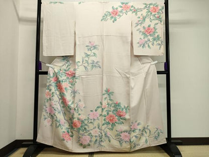 平和屋着物●訪問着 枝花文 暈し染め 正絹 逸品 CAAX5916gh