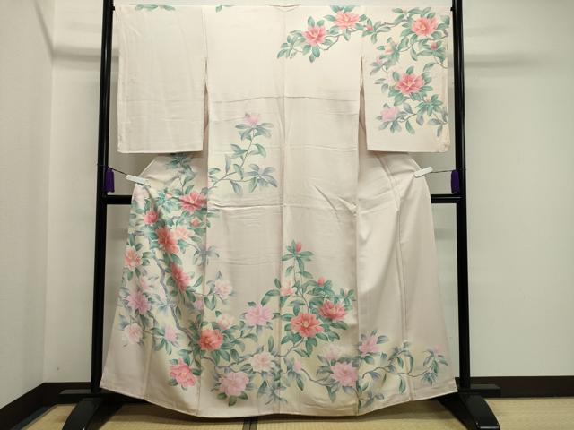 平和屋着物●訪問着 枝花文 暈し染め 正絹 逸品 CAAX5916gh