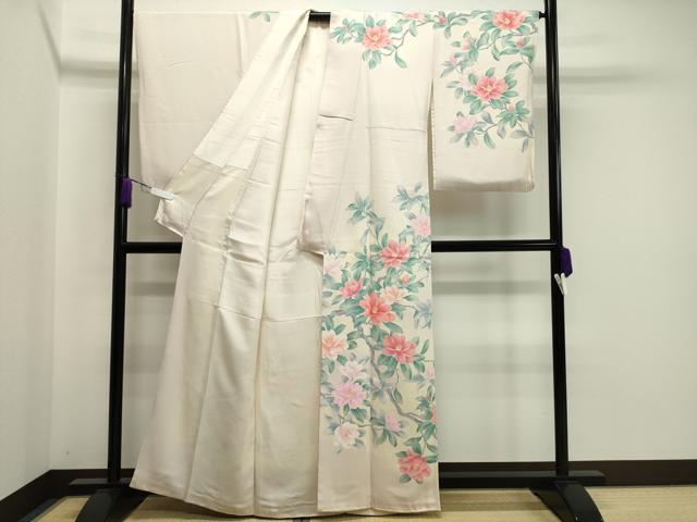 平和屋着物●訪問着 枝花文 暈し染め 正絹 逸品 CAAX5916gh
