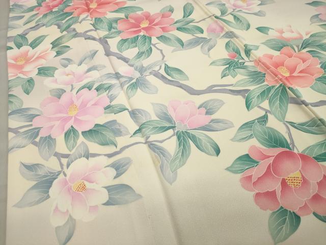 平和屋着物●訪問着 枝花文 暈し染め 正絹 逸品 CAAX5916gh
