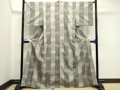 平和屋着物●上質な紬 間道 正絹 逸品 CAAX5924gh