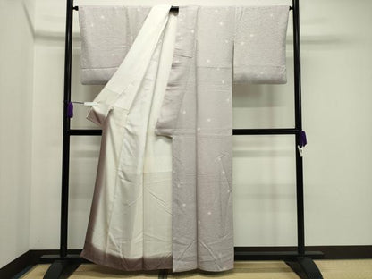 平和屋着物●上質な小紋 麻の葉丸文 蛍暈し 正絹 逸品 CAAX5965gh